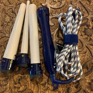 Blue and White Curling Iron Set